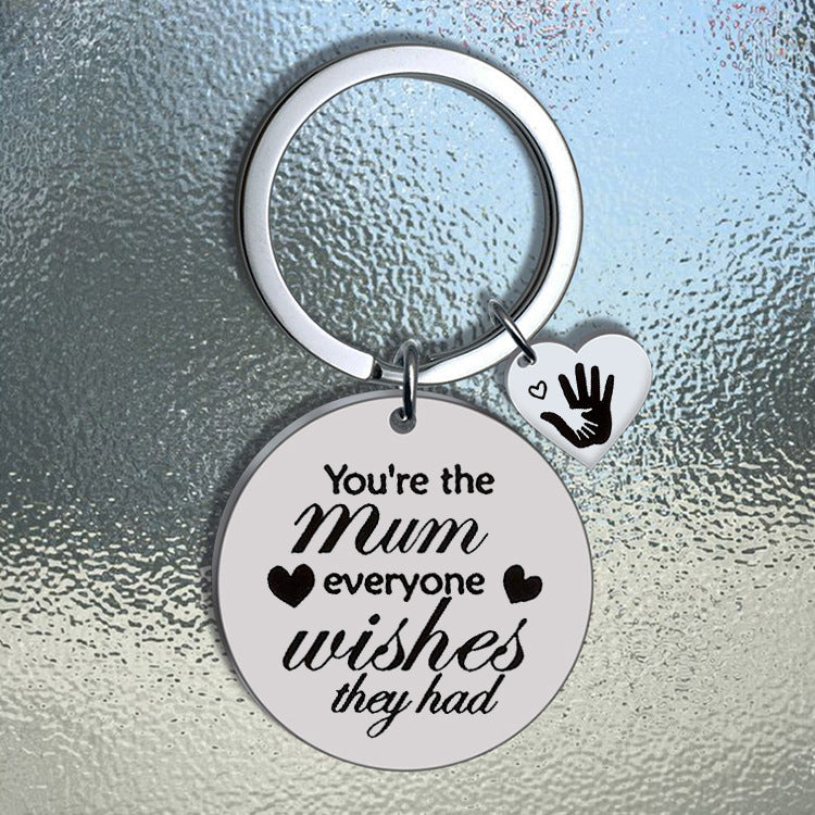 Venta al por mayor de acero inoxidable, eres la mamá, regalo para el día de la madre, llavero